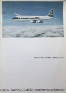 Rank Xerox 2400 European tour brochure cover