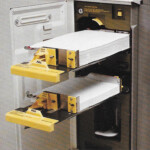 Two paper trays give you a pushbutton choice of different colors or sizes. Each tray holds up to 500 sheets of 20 lb. paper. 4000-4500_paper_trays