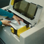 9500 Automatic Document Handler (ADH). The capacity of the document handler, was 200 documents with 20 lb. stock. 9500 Automatic Document Handler (ADH)