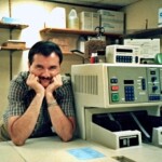 This image of a Xerox 9500 operator is from the the US Bank in downtown Milwaukee, Wisconsin. Picture is from 1979. Xerox 9500 operator at US Bank
