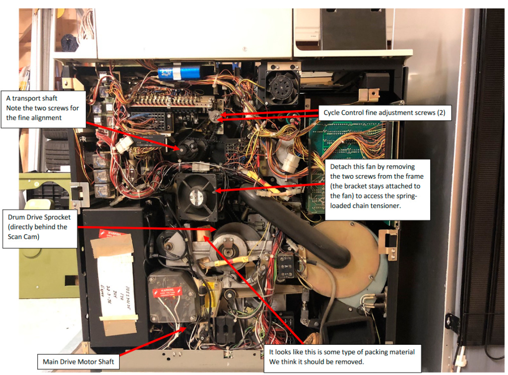 Xerox 4000 backside with components